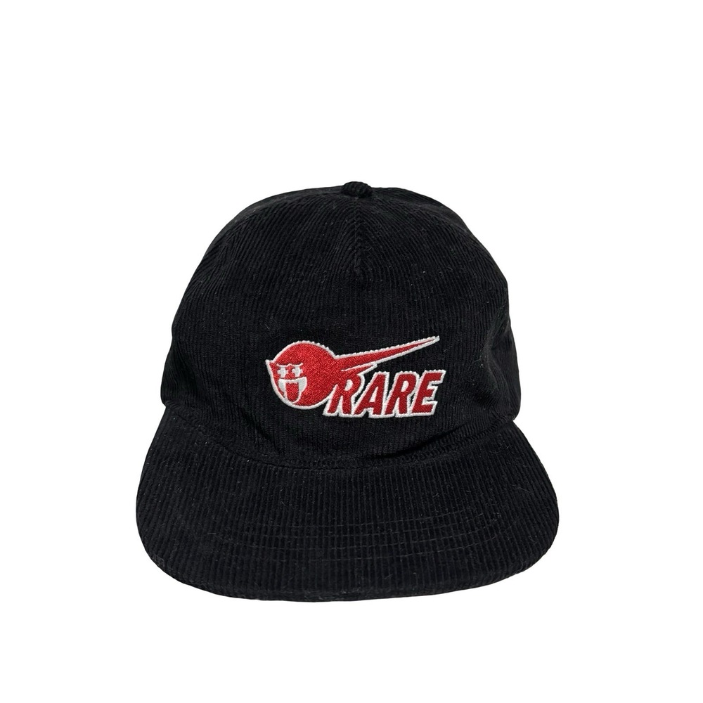Pink Dolphin Black Corduroy Rare Patch‎ Logo Adjustable Hat 100% Cotton OSFM